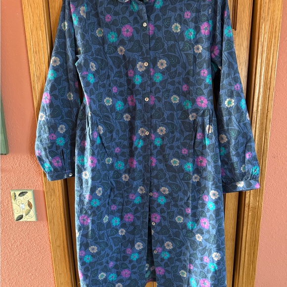 Gudrun Sjoden Blue Floral Long Sleeve Dress - Picture 2 of 3